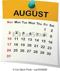 August calendar page